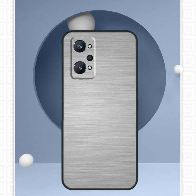 Brushed Metal Texture Steel Print For Realme C55 C33 C30 C21Y 10 Pro Plus GT Neo 5 3 3T Case For OnePlus 11 10 Pro Nord 2 2T