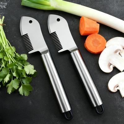 Affetta Cipollotti e Verdure in Acciaio Inossidabile con Manico Ergonomico Affettatrice di Precisione Resistente alla Ruggine Utensile da Cucina per Guarnire Insalate Saltati in Padella