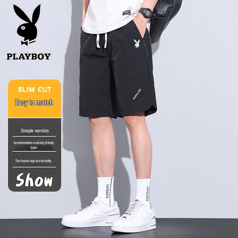 Playboy Men s Ice Silk Casual Summer Shorts M