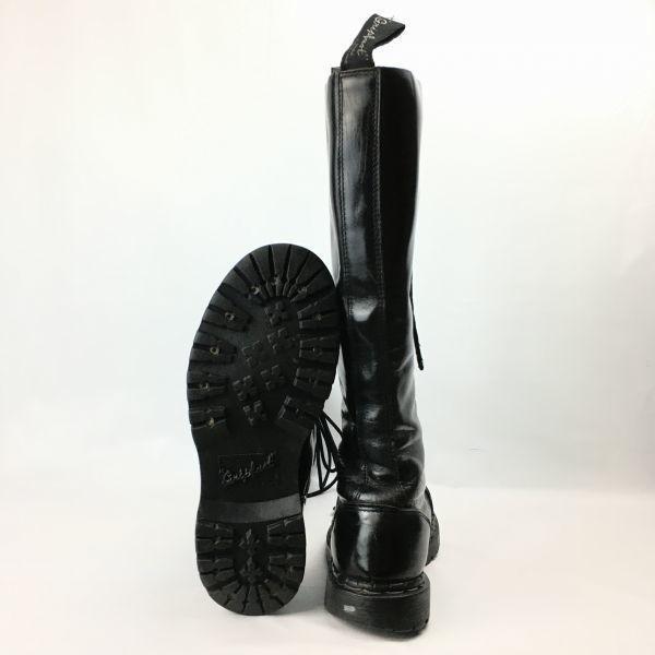 Made in England gripfast Steel Toe Long Boots Size Approx. 24.025.0 Black Lace-Up Rock Style(USED)