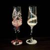 Champagne Cup Diy Material Kit With Eternal Flower Butterfly Decoration For Wedding Engagement Ceremony Gift