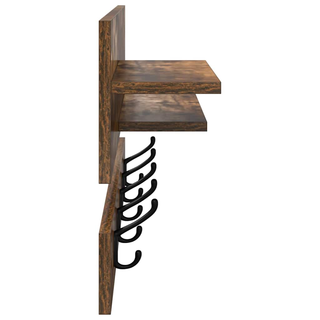 Wall mounted nightstand Smoked Oak 90 x 15 x 36 cm