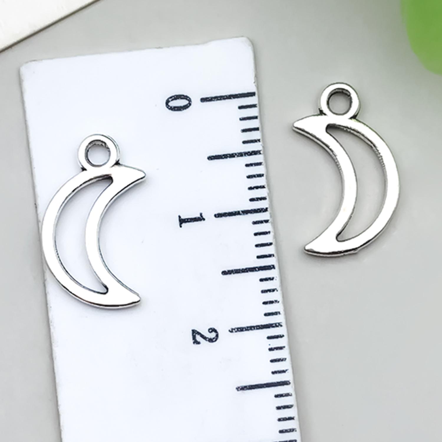 Antique Silver Alloy Moon Star Cloud Pendant Charm for DIY Jewelry