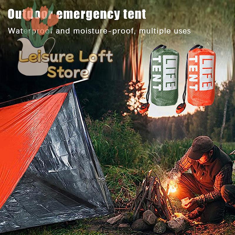 2-Person Emergency Tent - Waterproof & Windproof Survival Shelter for Camping, Hiking & Outdoor Adventures