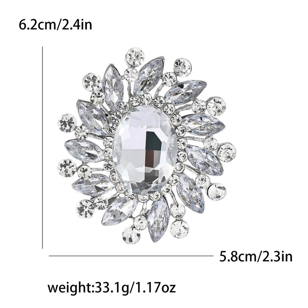 Chic Retro Legierung Strass Glas Brosche für Frauen