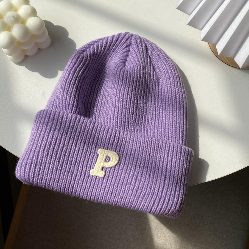 Versatile wool hat women's autumn and winter couple headband hat warm ear protection knitted cold hat men's tide