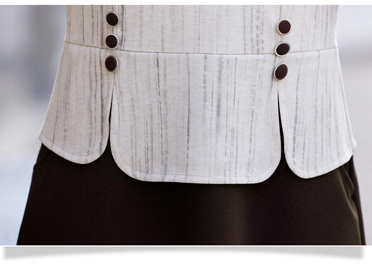 Spring & Autumn 2025 Women's Petite Shirt Collar Dress for Middle-Aged and Elderly - Fake Two-Piece Design