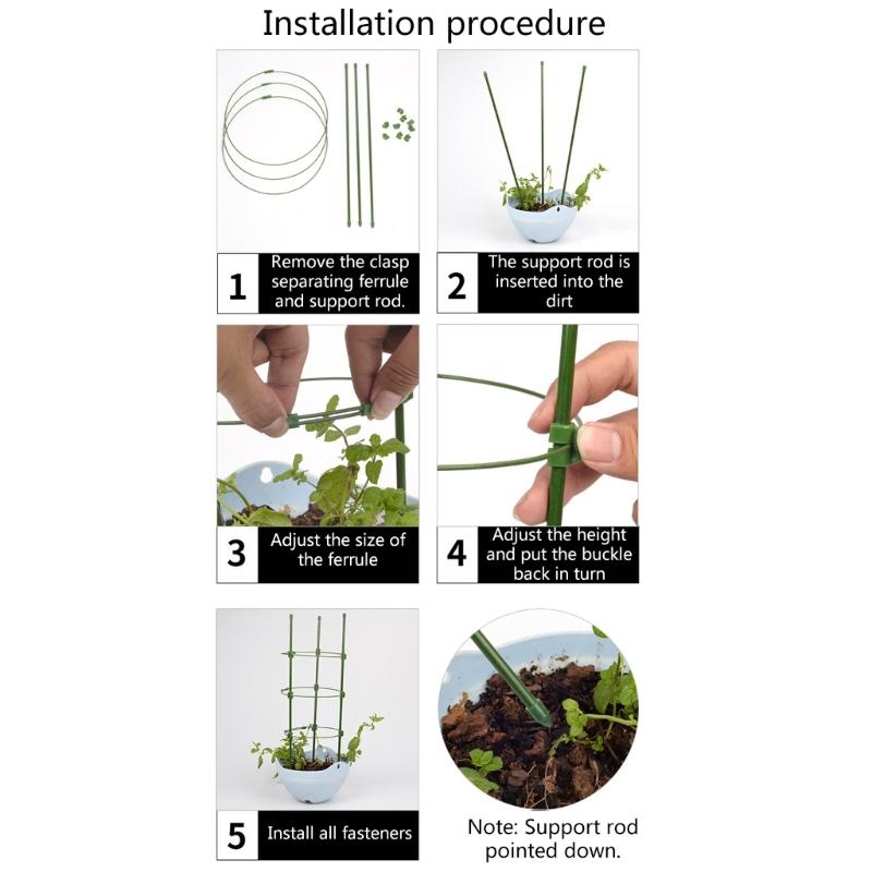4pcs/set Plant Trellis Decorative Climbing Bracket Gardening Accessory for Garden Yard Flower Plant Gardening Supplies