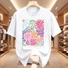 Trendy Boho Floral Tshirt Soft Flower Graphic Tshirt Cute Spring Garden Botanical Top Summer Short Sleeve Unisexs Clothing Tops