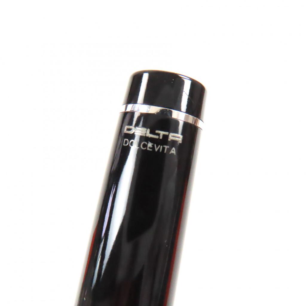 Ausgezeichneter DELTA Füllfederhalter DOLCEVITA Dolcevita 13080 Orange Schwarz Silber 14K Herren Gebraucht