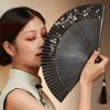 Women Folding Fan Chinese Style Dancing Fan Tassels Bamboo Carving Handle Handheld Performance Fan Photo Prop abanico de mano