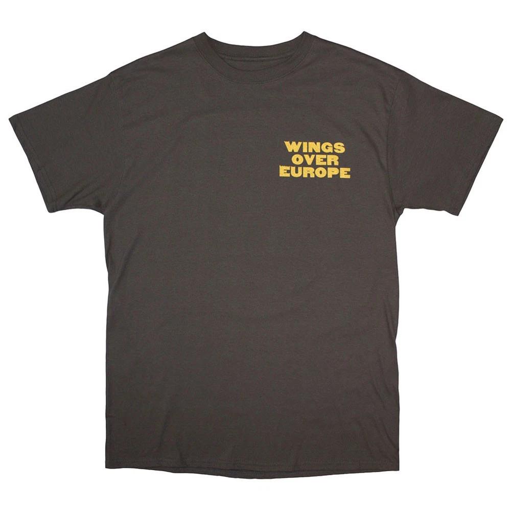 Paul McCartney Unisex T-Shirt: Wings Over Europe Large / Charcoal Grey M