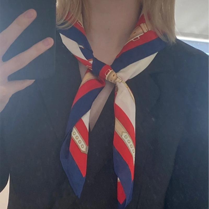 Fashion Luxury Silk Square Scarf Women Satin Shawl Wrap Hijab Female Hair Band Wrist Headkerchief Echarpe Bandana 70*70cm