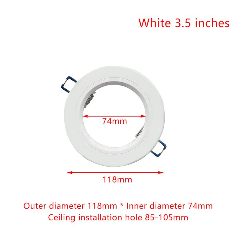 Led Downlight Spotlight Brackets Light Stand Adapters Lamp Shade Rings Hole Enlarge White Outer Frames Cut Out Remedial Circles