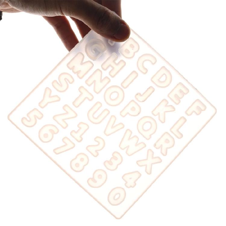 Alphabet Number Mold Crystal Epoxy Silicone Mold Keychain Multipurpose Mould
