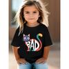 European Sizes Casual and Stylish for Girls, This Cute and Fun Cartoon ABC Kitten Print T-shirt Is a Comfortable and Basic Round Neck Style