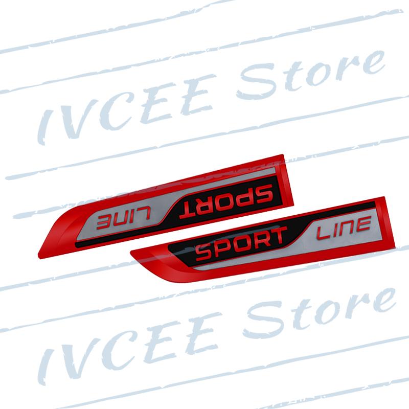 1 Set Auto Metaal Sportlijn Embleem Zijdebody Badge Sticker Voor Skoda Kodiaq Karoq Superb Octavia Fabia Rapid VRS 4X4