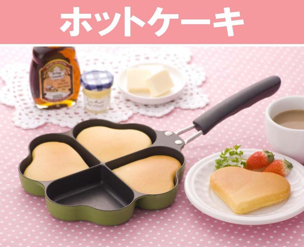 Sugiyama Metal Clover Frying Pan Happiness-bringing Four-leaf (Green) KS-2808