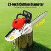 Professional 52cc Gasoline Chainsaw 22-inch Guide Bar, 2.0KW 7500RPM Heavy-Duty Chain Saw for Tree Felling Wood Cutting, with An