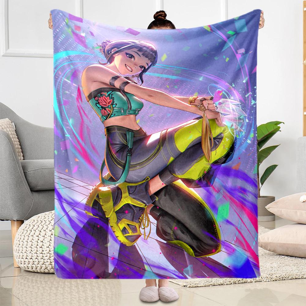 Fantasy Warrior Trio Blanket Comfortable Suitable for Bedding Bed Chair Four Seasons Universal Stylish Decor