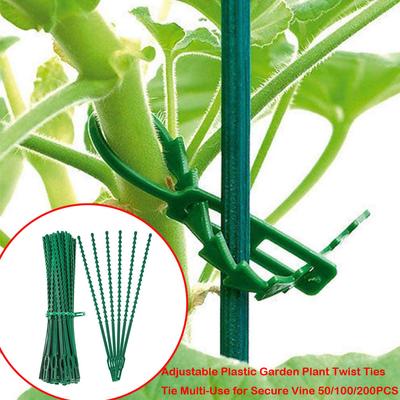 100 Garden Support Clips Vegetables Tomato Vine Flower Locks Secure Plants 4cm