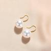 S925 Sterling Silver Large Pearl Dangle Earrings for Women - 2024 Niche Design Ear Hooks, High-End Temperament Jewelry.