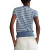 Polo Ralph Lauren Gestreiftes Strick T-Shirt mit Rundhalsausschnitt und kurzen Ärmeln Damen Oberteile Blau 211801541-001