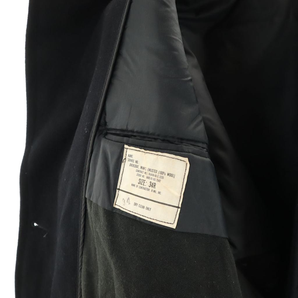 US NAVY 80s 100% wool vintage item made by VI-MIL, INC. pea coat 34R Men's Used