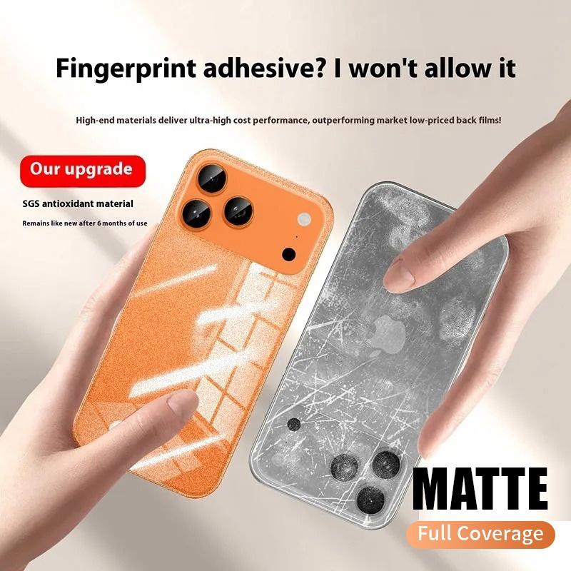For iPhone Air 11 12 13 14 15 mini 16 16e 17 Pro Max Matte No Fingerprints Back Hydrogel Film Screen Protector