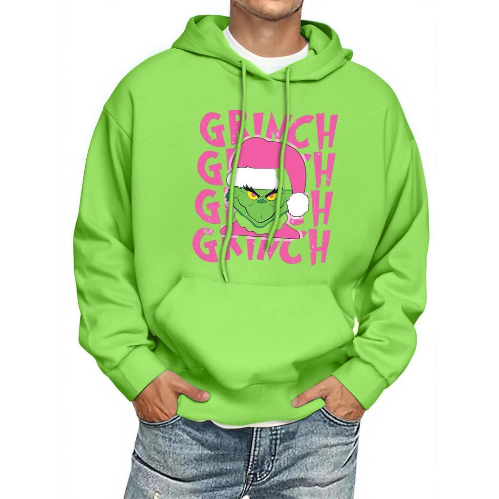 Men's Print Hooded Sweatshirt Long-Sleeve Casual Pullover Hoodie Hooded Sweatshirt