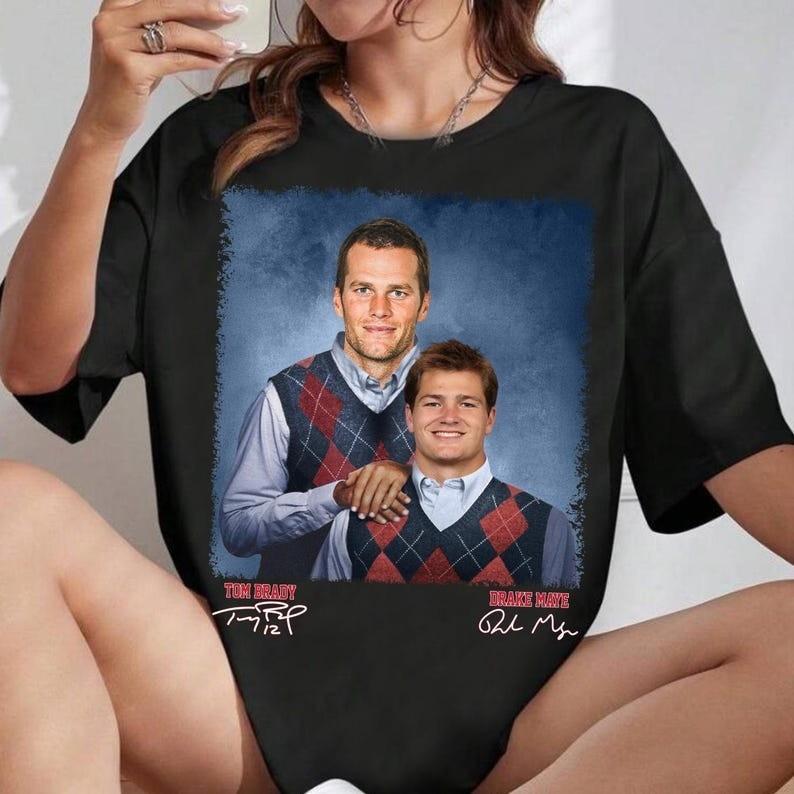 New!! Brady and Maye New England Football 90s T Shirt XXL