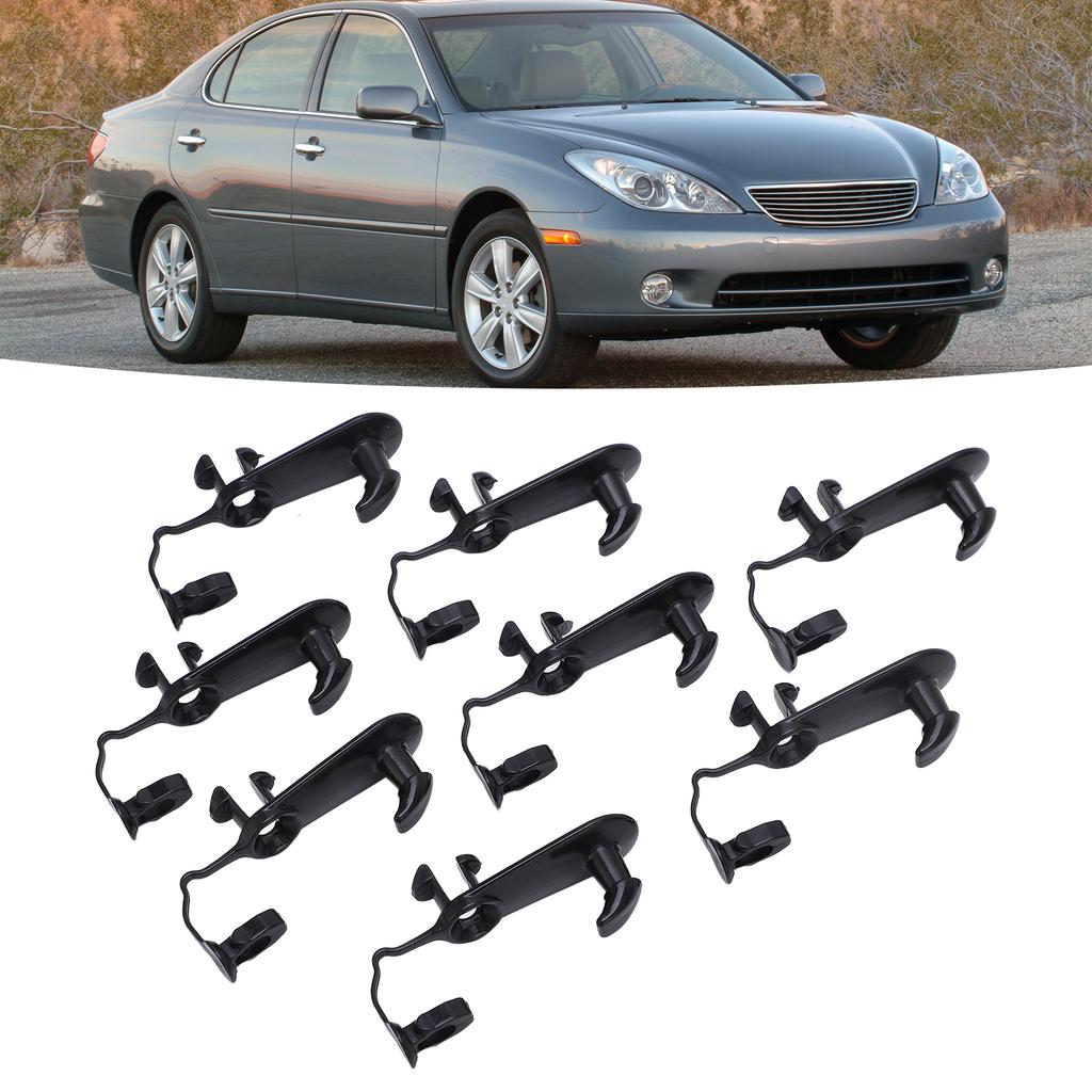 8PCS Floor Carpet Clips 08210 00820 Slip Resistant Black Fit for ES330 ES35 GS300 GS350 GS430 GS450h GS460 GX470 HS250h