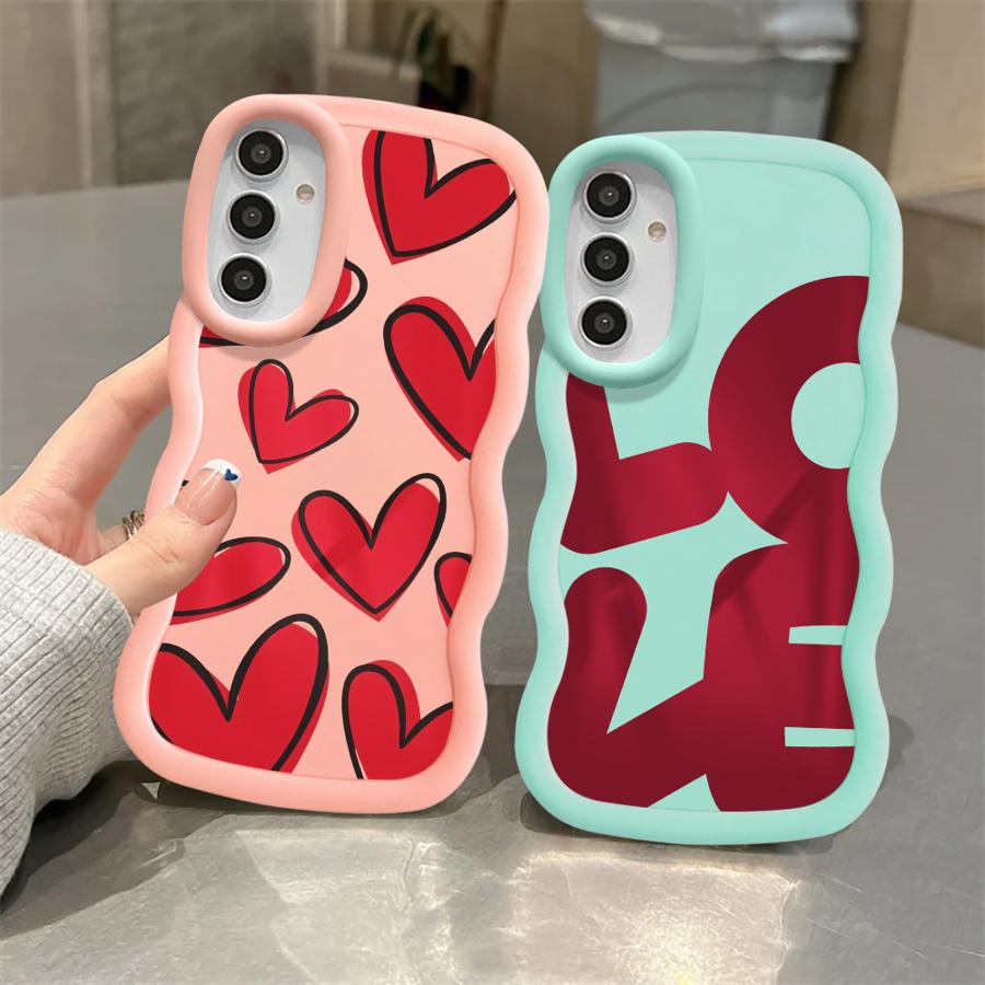 Love Heart Case for Samsung Galaxy A13 A52 A12 A16 A15 A11 A21s A14 Soft Phone Cover A53 A33 A22 A03 A04 A05 A23 A06