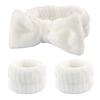 1/2/3pcs Bow Headband Wristband Set Towel Elastic Soft Washing Face Shower Make Up Yoga Sports Skincare Headband For Women Girls