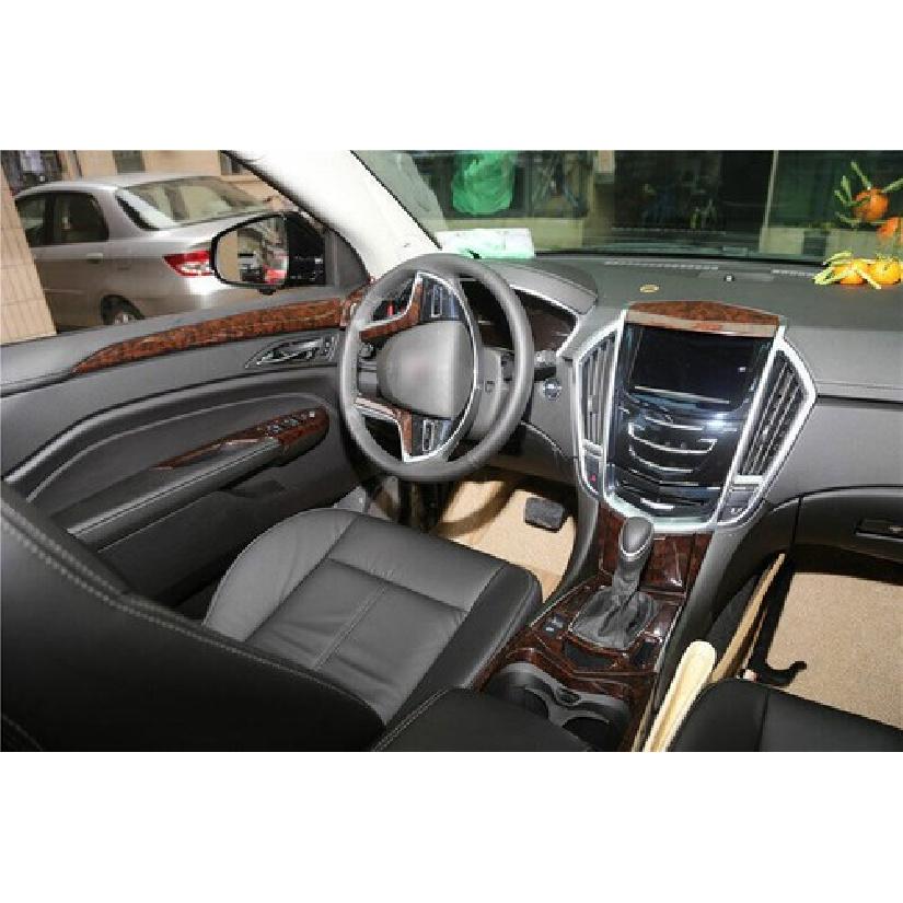 Car Central Console Dashboard Panel Cover For Cadillac SRX 2010-2016 Wood Grain