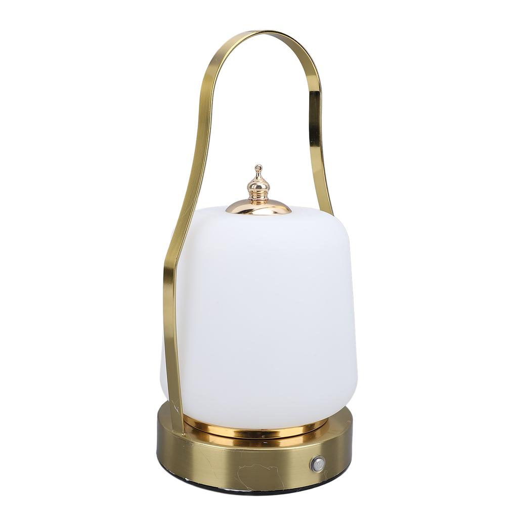 Cordless Lantern LED Retro Rechargeable Stepless Dimming 3 Lighting Modes with Handle Table Lamp for Home Bedroom Camping