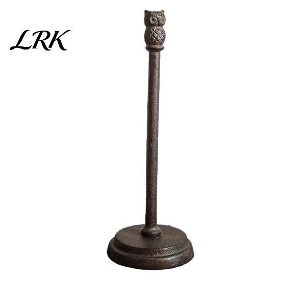 Decorative Paper Towel Holder Holder, Multi-Purpose Storage Stand for Kitchen Rolls Plastic Wrap And Paper, Rustic Rack Retro Cast Iron Napkin