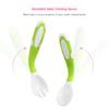 Baby Spoon and Fork Set Travel Case Bendable & Non-Slip Handle Baby Training Spoon with Storage Box Portable Baby Tableware for Babies Infants Toddler