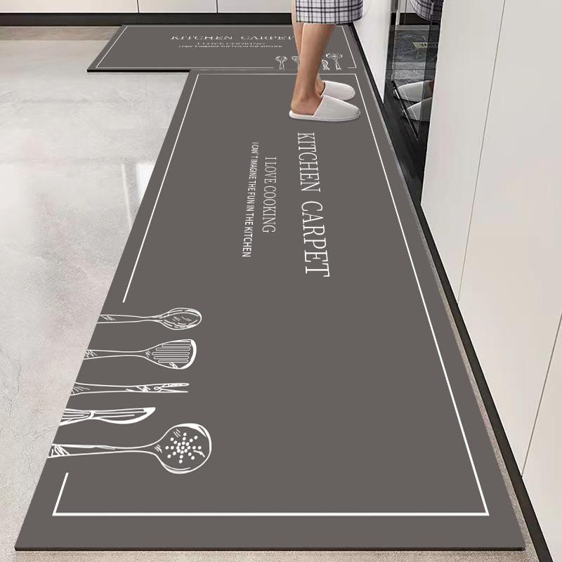 

American Retro Kitchen Floor Mat Diatomaceous Mud Absorbent Wipe Bathroom Non-Slip Waterproof Carpet Home Decoration 1PC 20X20CM random color