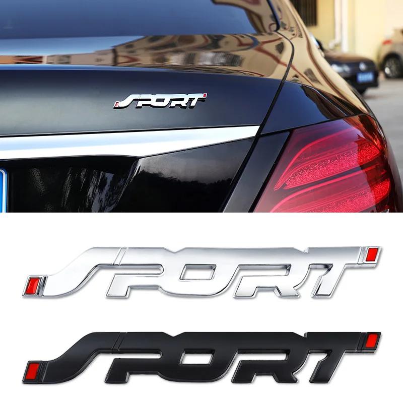 Metal Car Sticker 3D SPORT Emblem Trunk Fender Badge Decal Auto Racing Sport Word Letter Logo Sticker Car Decoration Accessories