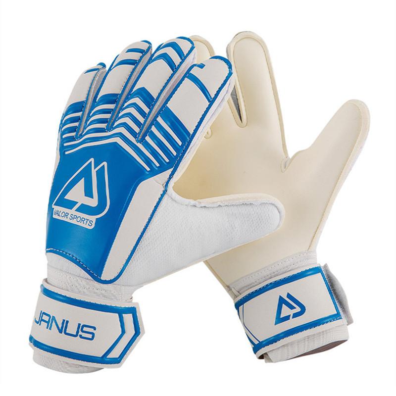 Kids Size Latex Professional Football Soccer Goalkeeper Gloves Goal Keeper 5 Finger Save Protection Match Glove Non-slip