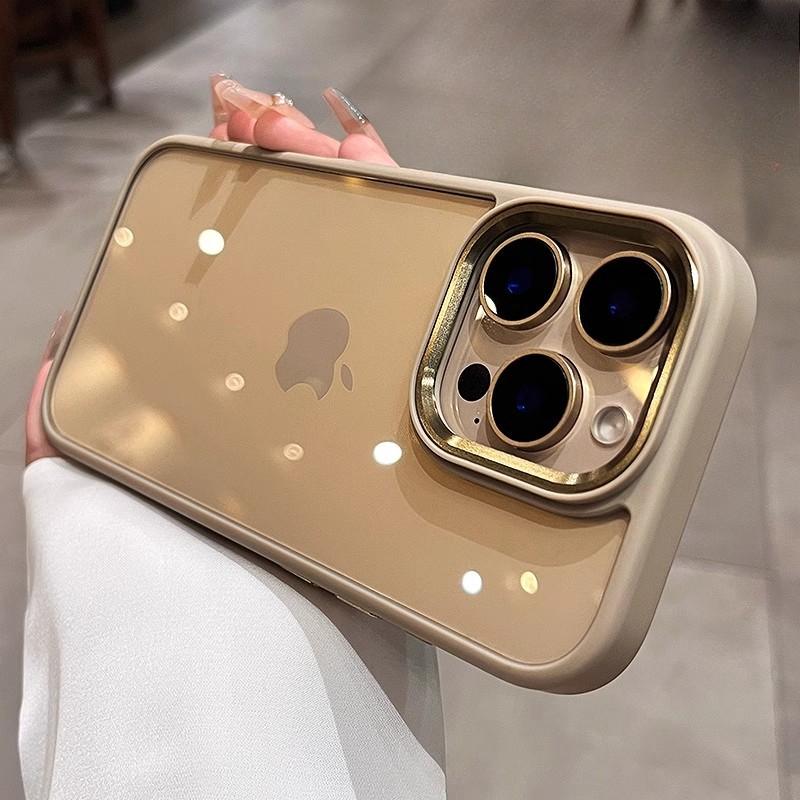 Applicable To Apple 16 Mobile Phone Case Transparent IPhone 15 ProMax Metal Lens Anti-fall 14 Protective Case 13