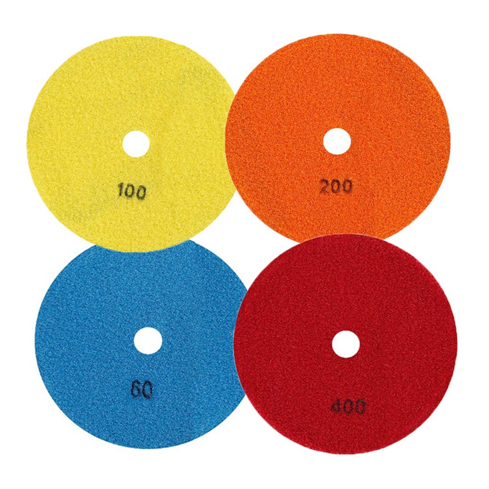 4Inch 60 100 200 400 Electroplated Dry Polishing Pad For Granite Marble Flexible Resin Sanding Disc Polisher Disc
