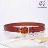 Women's Vintage Genuine Leather D-Ring Buckle Belt