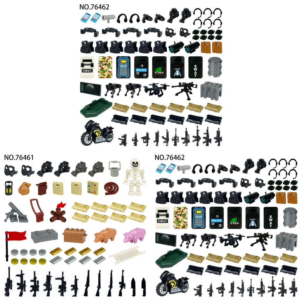Military Building Block Upgrade Set With Plastic Accessories For Diy Collectors