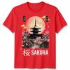 Kyoto Inspired Japanese Unisex T Shirt Tokyo Japan Temple Art Graphic Tee