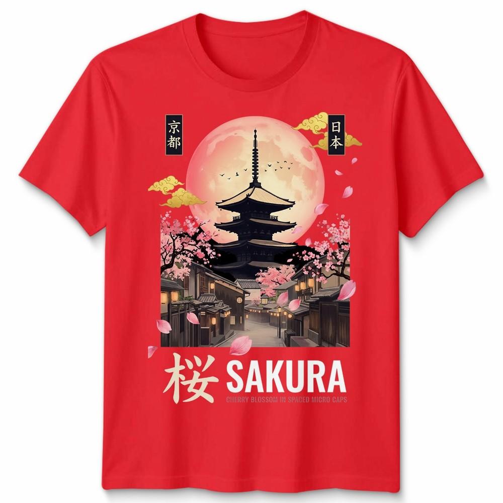 Kyoto Inspired Japanese Unisex T Shirt Tokyo Japan Temple Art Graphic Tee