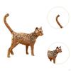 Brass Persian Cat Miniature Creative Kitten Ornament Collectable Compact Mini Long-tailed