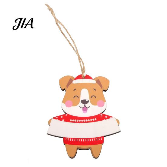 Personalized Christmas Tree Ornaments Wooden Ornament, Cute Bear Gingerbread Gnome Cat Dog Customizable Name Tags Hanging Decorations for Tree,