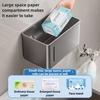 Punch-free Waterproof Tissue Box Gun Gray Bathroom Storage Rack Toilet Roll Paper Box Toilet Paper Box Wall-mounted